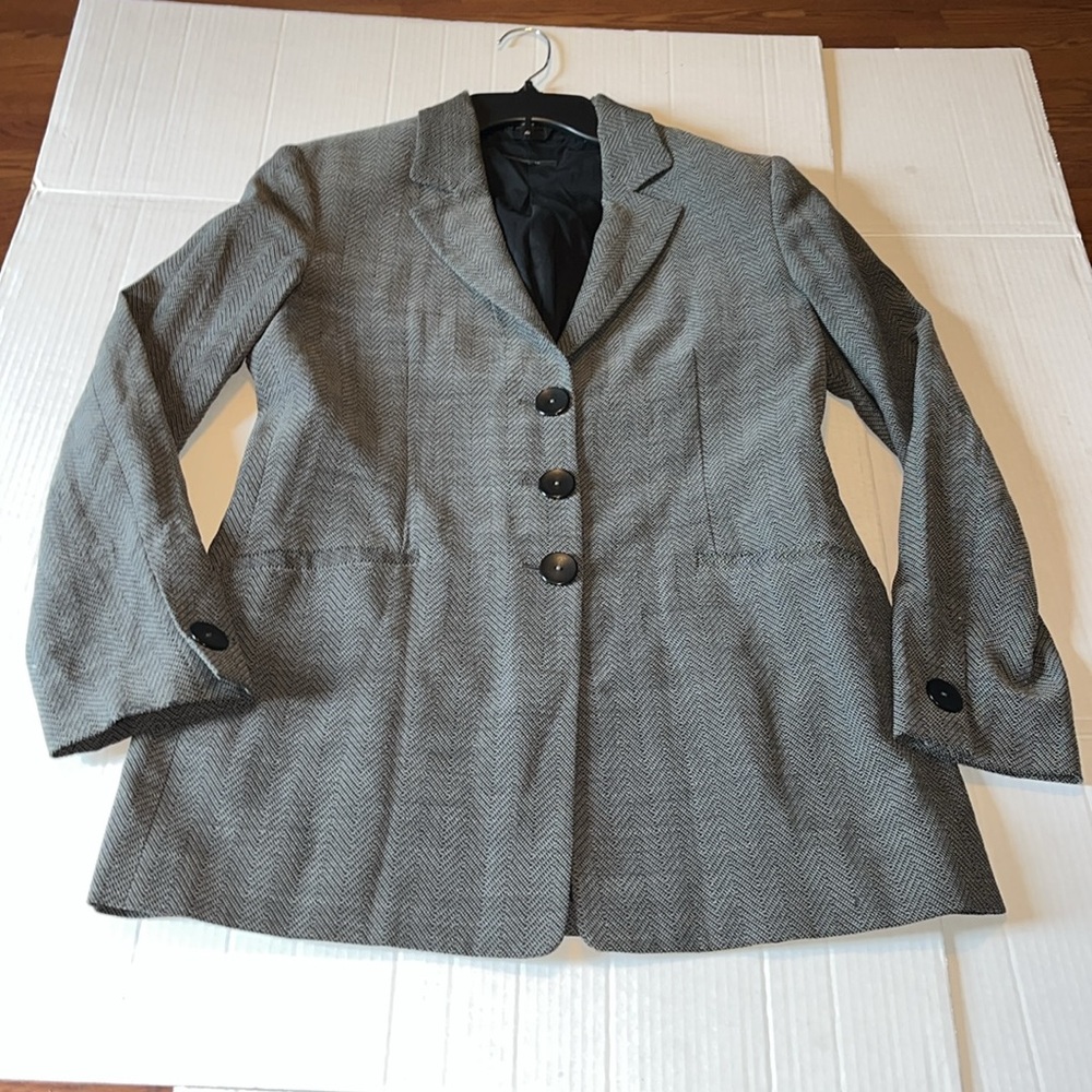 Zanella-6-Gray&black-pattern, Blazer Classic Professional,wool blend,Suit Jacket